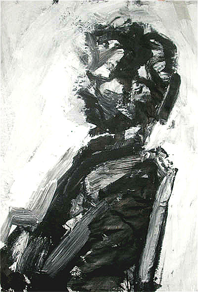 'Jon Profile'. 83.5 x 59 cm. Ink and acrylic on Paper. 